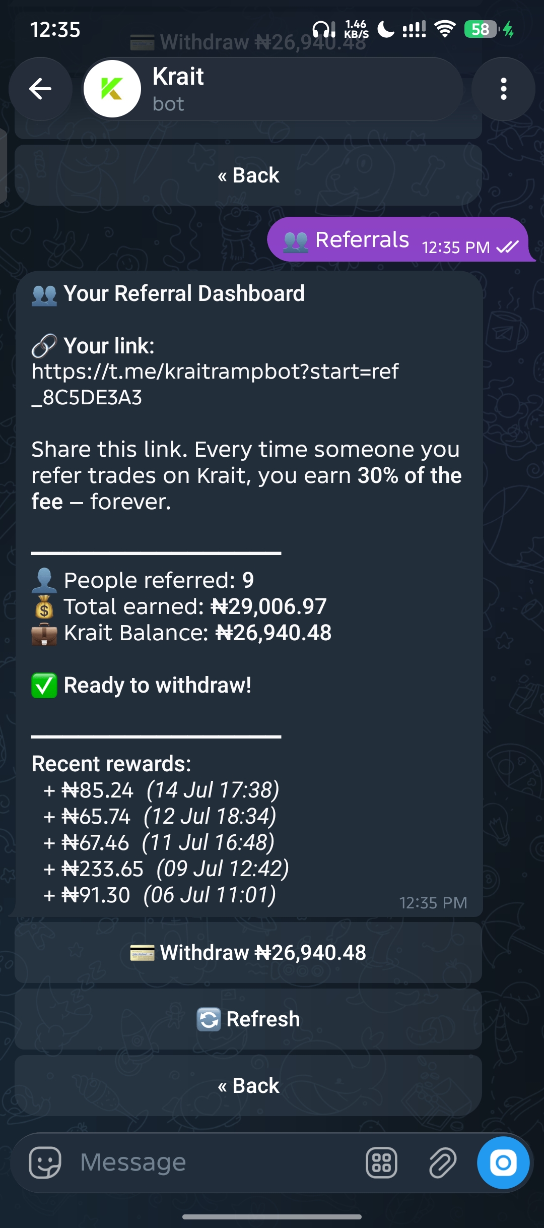 Referral & Rewards Dashboard